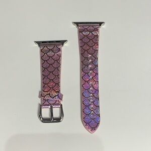 Pink Glitter Scales Apple Watch Band 42/44